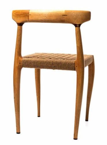Дизайнерский стул ручной работы с плетеным сиденьем
